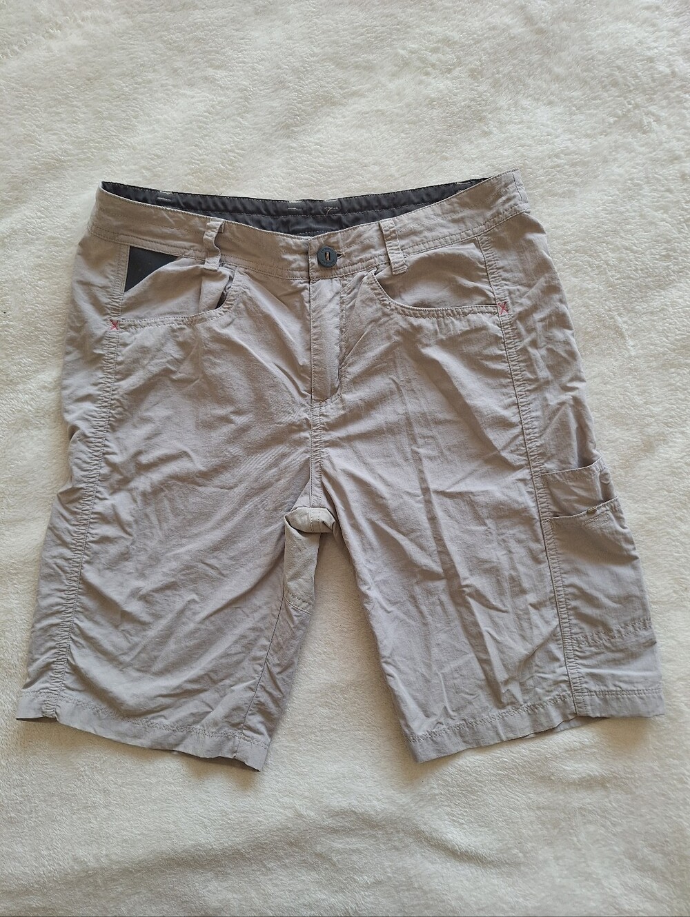 Patagonia Away From Home Hiking Cargo Shorts Stone Tan Nylon Womens Sz 6